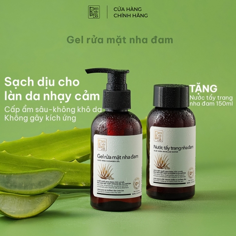[Mua 1 Tặng 1] Gel rửa mặt nha đam 150ml Tặng Nước tẩy trang nha đam 150ml