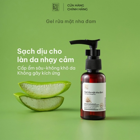 [TrialSize] Gel rửa mặt nha đam 50ml + Nước tẩy trang nha đam 50ml