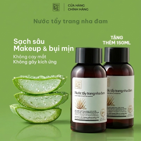 [Mua 1 Tặng 1] Nước tẩy trang Nha đam 150ml Tặng Nước tẩy trang 150ml