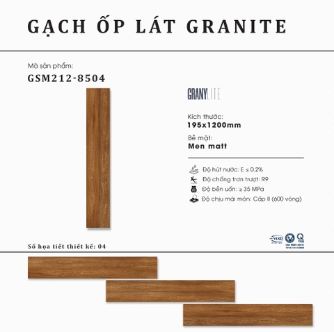 Gạch granite giả gỗ Thạch Bàn GSM212-8504