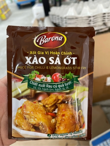 xào sả ớt barona