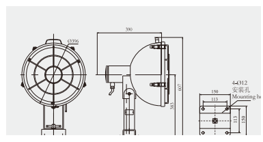 Đèn pha tàu thủy TG2-A, TG2-B