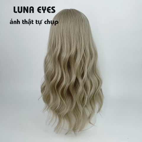 [TS333] Tóc Giả Xoăn Dài Màu Be Xám