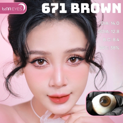 (THƯỜNG) 671 BROWN - size nhỏ
