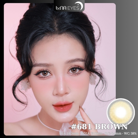 (XẢ) 681 BROWN - size nhỏ