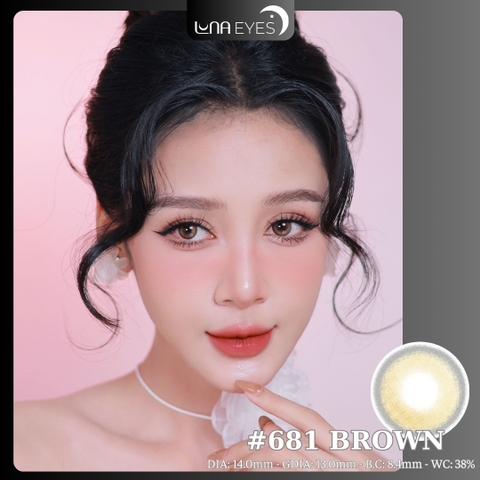 (XẢ) 681 BROWN - size nhỏ