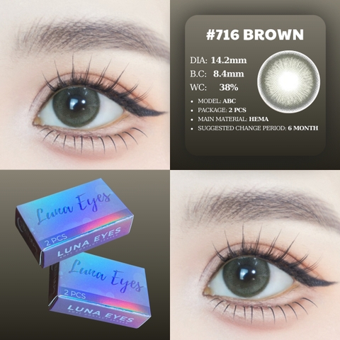 PP 716 BROWN - size vừa 08/2029