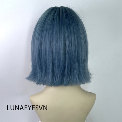[JG176] Tóc Giả BOB Dài Màu Xanh Trắng