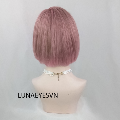 [JG42] Tóc Giả BOB Ngắn Màu Hồng Trà Sữa
