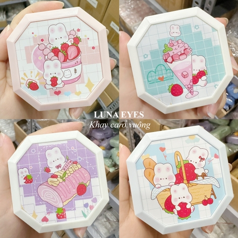 KHAY GƯƠNG CARO HỘP VUÔNG  + dụng cụ đeo lens