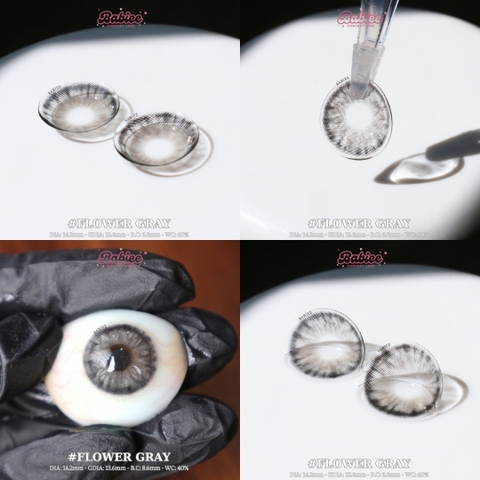 FLOWER GRAY - size to