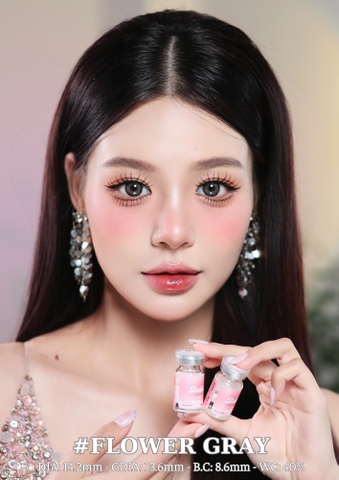 FLOWER GRAY - size to