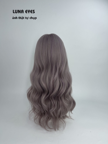 [JG126] Tóc Giả Xoăn Dài Màu Xám Tím