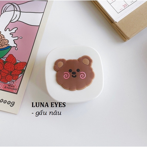 Khay vuông hoạt hình Luna Eyes kèm dụng cụ đeo lens