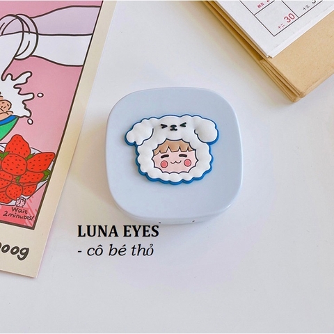 Khay vuông hoạt hình Luna Eyes kèm dụng cụ đeo lens