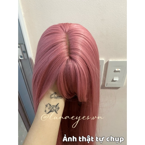 [TS133] Tóc Giả Thẳng Dài Màu Hồng Cao Cấp