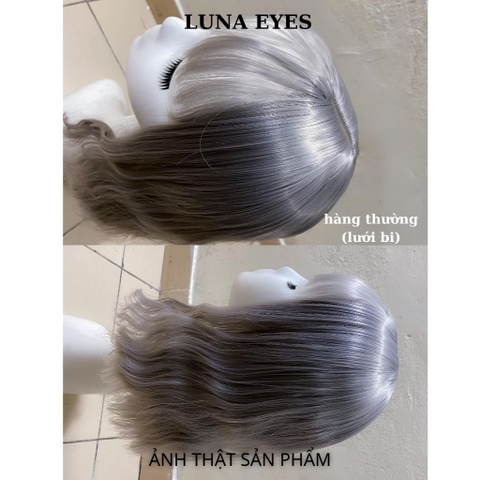 [781] Tóc Giả Xoăn Ngắn Màu Xám