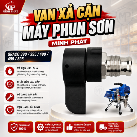 Van Xả Cặn Máy Phun Sơn Graco 390 395 490 495 595 Minh Phát