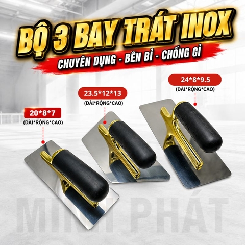 Dao Trét Sơn Hiệu Ứng Minh Phát Cán Mạ Vàng 20cm 23.5cm 24cm Dày 0.6mm