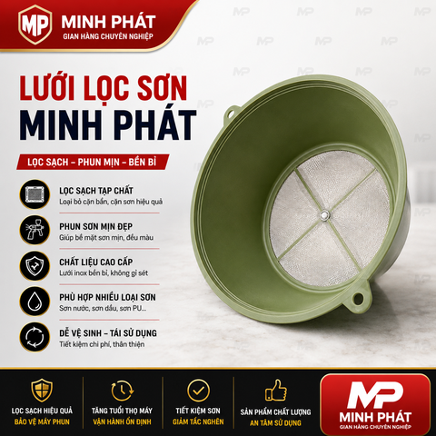 🧴 Lưới Lọc Sơn Minh Phát – Phụ Kiện Máy Phun Sơn Không Khí, Lọc Sơn Nước, Sơn Dầu