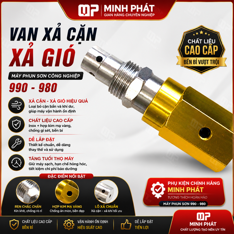 Van Xả Cặn Máy Phun Sơn Công Nghiệp 990 980 Minh Phát
