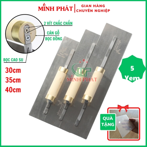 Dao Trét Bột Sơn Nước Minh Phát Thép Trắng Cán Đồng 30cm 35cm 40cm