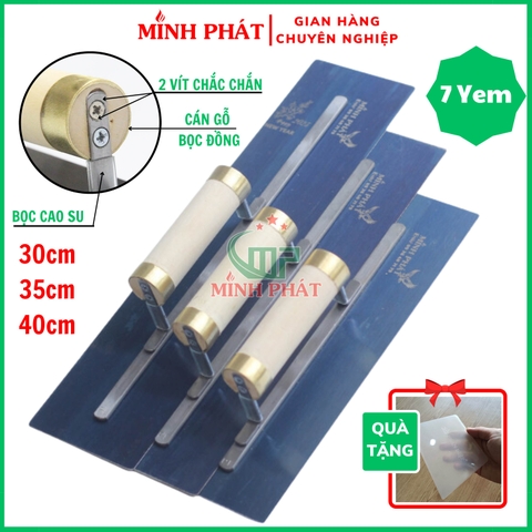 Dao Trét Bột Sơn Nước Minh Phát Thép Xanh Cán Đồng 30cm 35cm 40cm