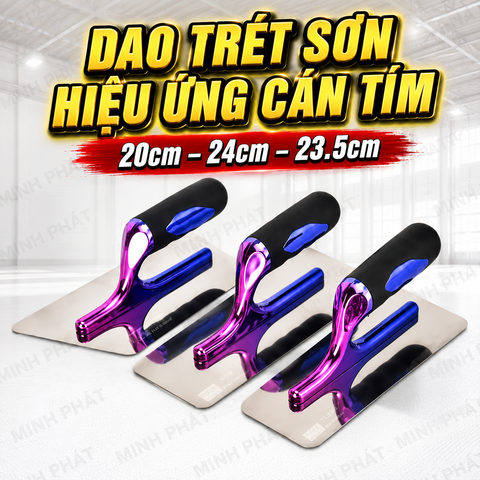 Dao Trét Sơn Hiệu Ứng Minh Phát Cán Tím 20cm 23.5cm 24cm Dày 0.5mm Chính Hãng