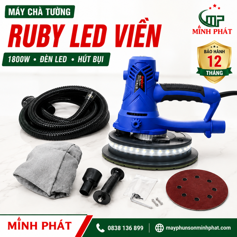 Máy Chà Tường Sơn Nước Ruby Led Viền