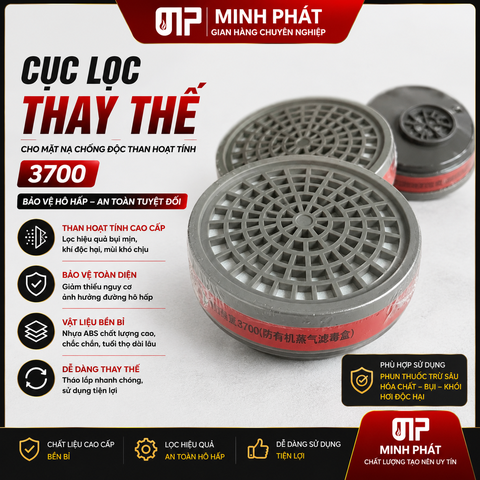 Cục Lọc Thay Thế Cho Mặt Nạ Chống Độc Than Hoạt Tính, Phun Thuốc Trừ Sâu 3700
