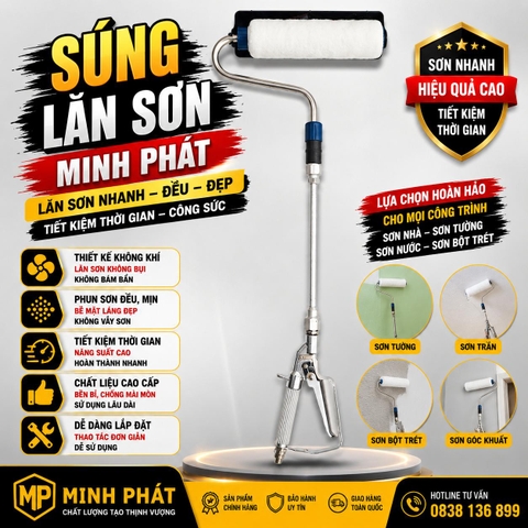 🎨 Súng Lăn Sơn Minh Phát – Giải Pháp Sơn Nhanh, Đều Đẹp, Tiết Kiệm Thời Gian