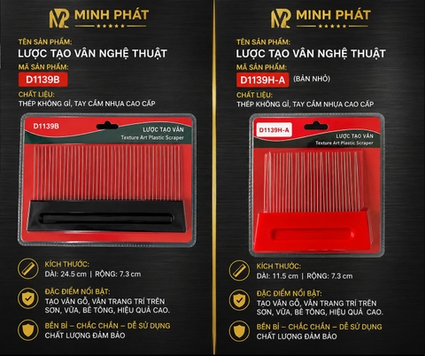 🎨 Dụng Cụ Kéo Vân Sơn Nghệ Thuật Inox 304 D1139B – Tạo Hiệu Ứng Vân Đẹp, Chuyên Nghiệp