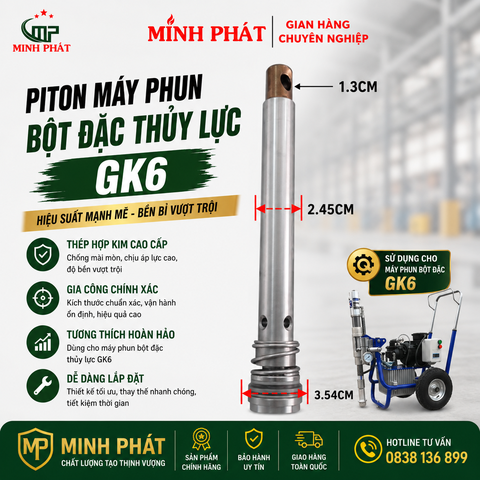 Piton Máy Phun Bột Đặc Thủy Lực Gk6