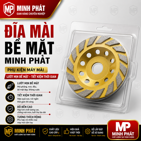 Đĩa Mài Bề Mặt Minh Phát – Phụ Kiện Máy Mài, Lướt Mịn Bề Mặt,Tiết Kiệm Thời Gian Thi Công