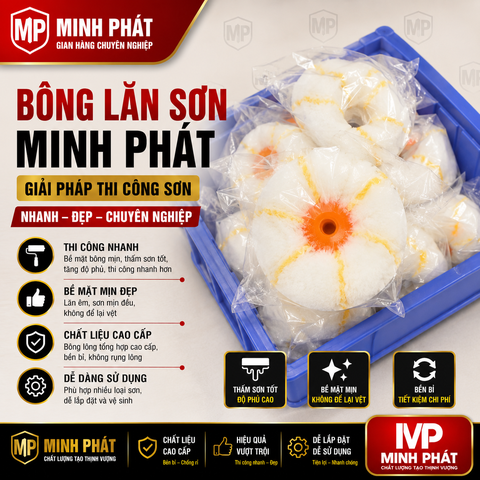 🎨 Bông Lăn Sơn Minh Phát – Giải Pháp Thi Công Sơn Nhanh, Đẹp, Chuyên Nghiệp