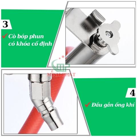 Phễu Phun Gai Sần, Phun Giả Đá Inox 201 Dung Tích 2 Lít Minh Phát