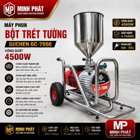 Máy Phun Bột Trét Tường Guchen GC-7000 4500w Minh Phát