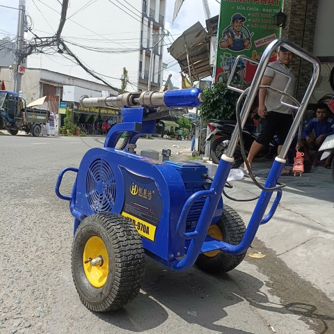 Thanh Lý Bộ Đôi Máy Phun Bột Đặc 970 Kèm Máy Nghiền Bột Minh Phát Tình Trạng 95%