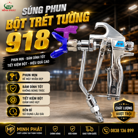 Súng Phun Bột Trét Tường 918 Minh Phát