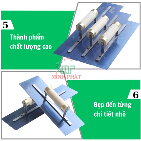 Dao Trét Bột Sơn Nước Minh Phát Thép Xanh Cán Đồng 30cm 35cm 40cm