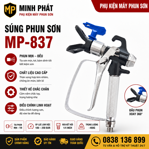 🔥 Súng Phun Sơn Nước ZT-837 | Minh Phát