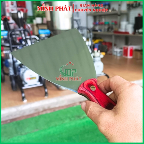 Cây Xủi Bột Trét 12.5cm Inox 201 Dẻo Cán Gỗ Cao Cấp Minh Phát