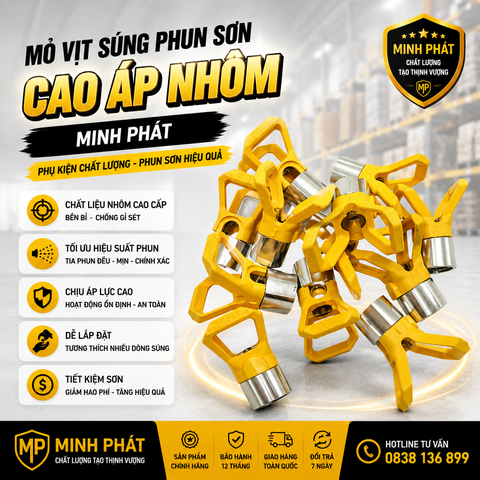 Mỏ Vịt Súng Phun Sơn Cao Áp Nhôm, Mỏ Vịt Súng Phun Sơn Công Nghiệp Minh Phát