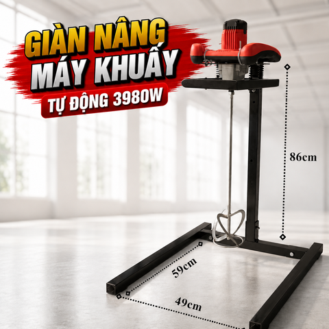 Trọn Bộ Máy Khuấy Giàn Nâng Tự Động Minh Phát 3980w, Giàn Nâng Máy Khuấy Đa Năng