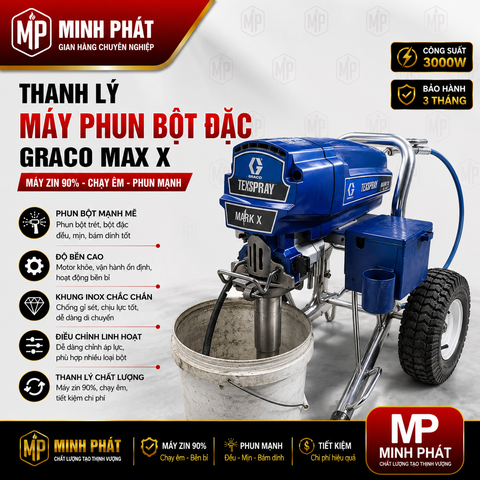 Thanh Lý Máy Phun Bột Đặc Graco Max X 90% Minh Phát