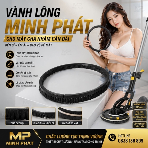 Vành Lông Máy Chà Cán Dài 225mm Minh Phát