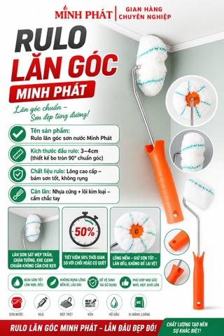 Cây Lăn Sơn Góc Cạnh Minh Phát: Bộ Dụng Cụ Lăn Sơn Góc Cạnh Cao Cấp