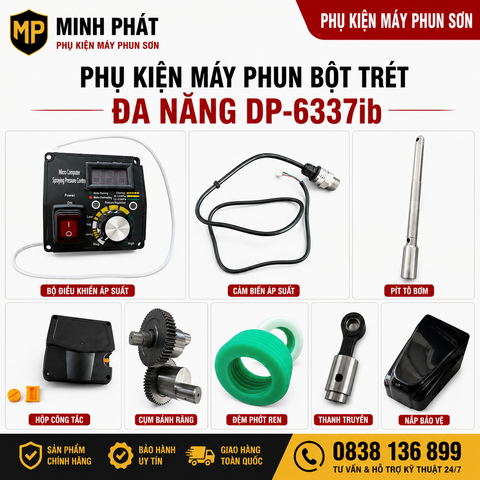 🔥 Phụ Kiện Máy Phun Bột Trét Đa Năng DP-6337ib|Minh Phát