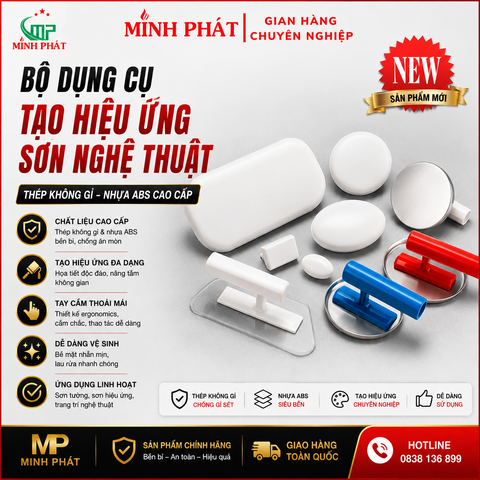 Bộ Dụng Cụ Tạo Hiệu Ứng Sơn Nghệ Thuật Thép Không Gỉ - Nhựa ABS Minh Phát