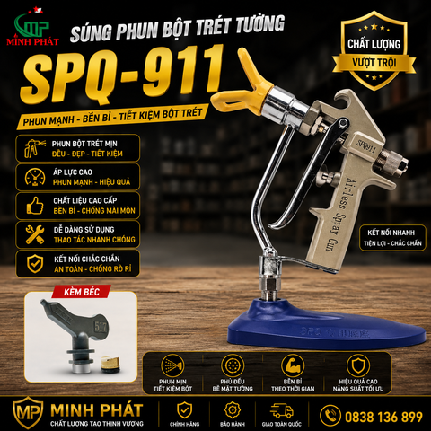 Súng Phun Bột Trét Tường SPQ - 911 Minh Phát